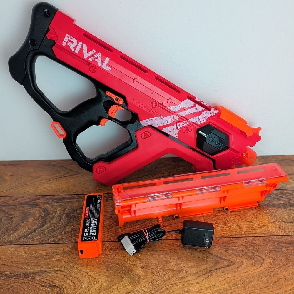 Hasbro Red Nerf Perses MXIX-5000 Full Automatic Rival Motorized Blaster
